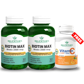 2 Biotin Max + 1 Vitamin C